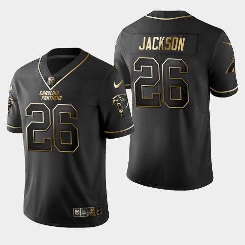 Carolina Carolina Panthers #26 Donte Jackson Vapor Limited Black Golden Jersey Men's