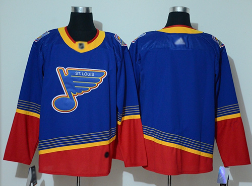 Adidas Blues Blank Blue/Red Authentic 2019 Heritage Stitched Jersey