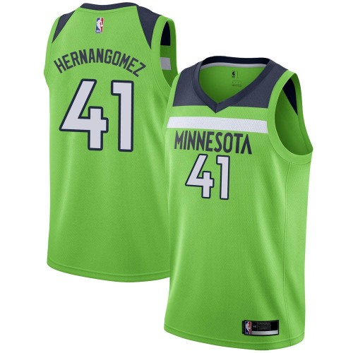 Minnesota Timberwolves #41 Juan Hernangomez Green Womens Swingman Statement Edition Jersey Womens