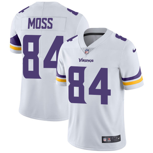 Vikings #84 Randy Moss White Men's Stitched Vapor Untouchable Limited Jersey