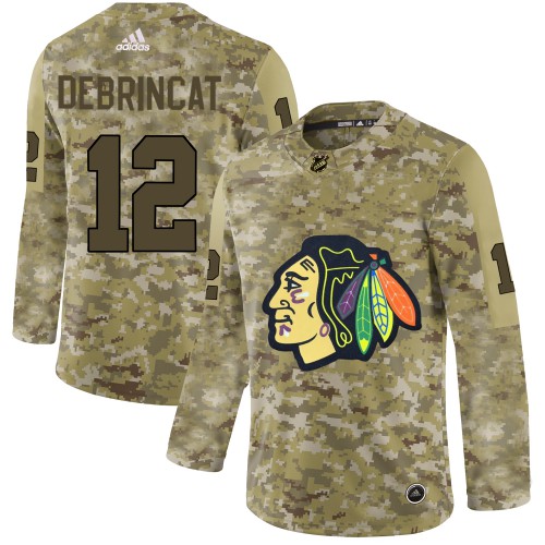 Adidas Chicago Blackhawks #12 Alex DeBrincat Camo Authentic Stitched Jersey Men's
