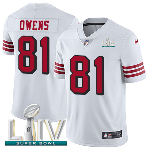San Francisco 49ers #81 Jordan Matthews White Super Bowl LIV 2020 Rush Men's Stitched Vapor Untouchable Limited Jersey Men's