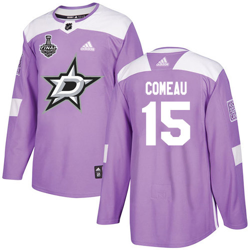 Adidas Dallas Stars #15 Blake Comeau Purple Authentic Fights Cancer Youth 2020 Stanley Cup Final Stitched Jersey Youth