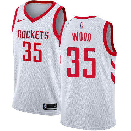 Houston Rockets #35 Christian Wood White Womens Swingman Association Edition Jersey Womens