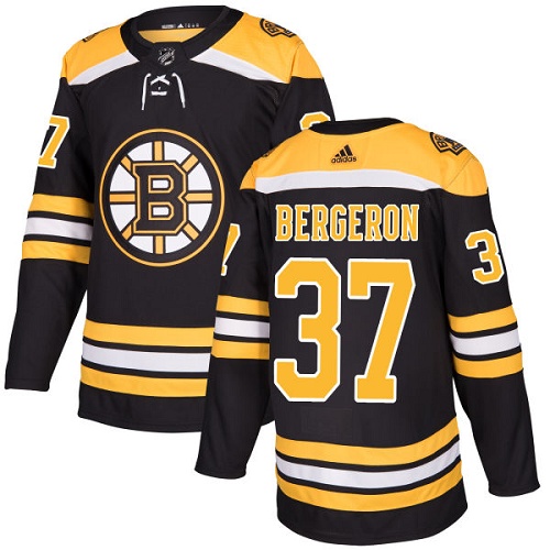 Adidas Boston Bruins #37 Patrice Bergeron Black Home Authentic Youth Stitched Jersey Youth