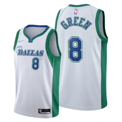 Dallas Dallas Mavericks #8 Josh Green Mens 2021-22 City Edition White Jersey Mens