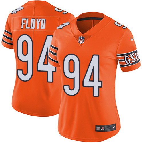 Chicago Bears #94 Leonard Floyd Orange Women's Stitched Limited Rush Jersey Womens