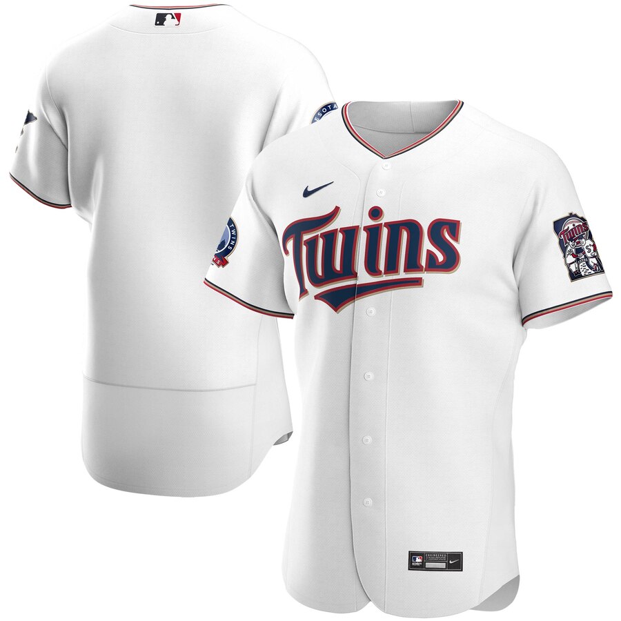 Minnesota Twins Men's White Home 2020 60th Season Authentic Team Jersey