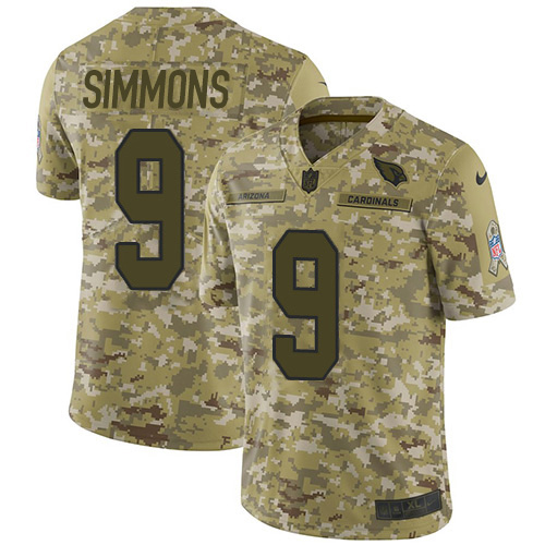 Cardinals #9 Isaiah Simmons Camo Men's Stitched Limited 2018 Salute To Service Jersey