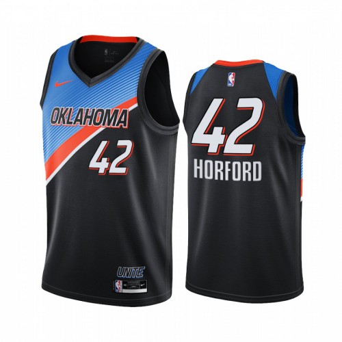 Oklahoma City Thunder #42 Al Horford Black Swingman 2020-21 City Edition Jersey Mens