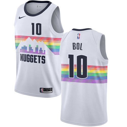 Denver Nuggets #10 Bol Bol White Youth Swingman City Edition 2018/19 Jersey Youth