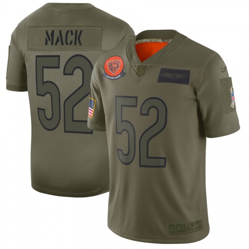 Chicago Bears #52 Khalil Mack Camo Men's Stitched Limited 2019 Salute To Service Jersey Men's