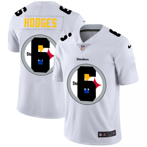 Pittsburgh Pittsburgh Steelers #6 Devlin Hodges White Men's Team Logo Dual Overlap Limited Jersey Men's