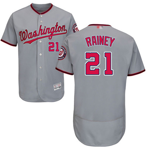 Washington Nationals #21 Tanner Rainey Grey Flexbase Authentic Collection Stitched Jersey Men's