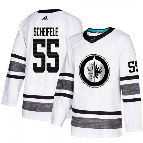 Adidas Winnipeg Jets #55 Mark Scheifele White Authentic 2019 All-Star Stitched Jersey Men's