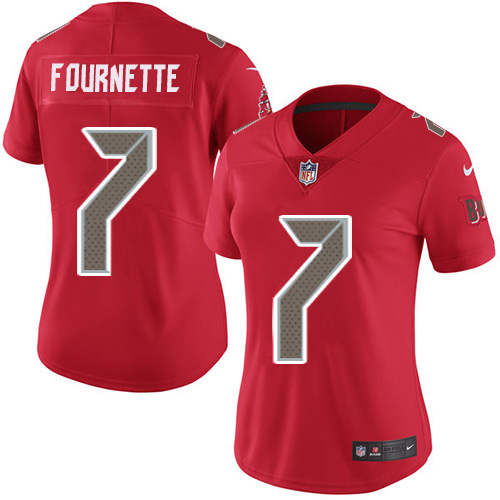 Tampa Bay Buccaneers #7 Leonard Fournette Red Women's Stitched Limited Rush Jersey