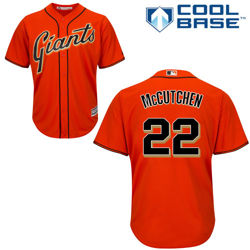 San Francisco Giants #22 Andrew McCutchen Orange New Cool Base Alternate Stitched Jersey Men's