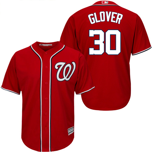 Washington Nationals #30 Koda Glover Red New Cool Base Stitched Jersey Men's