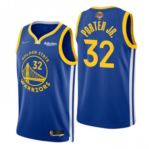 Golden State Warriors #32 Otto Porter Jr. Royal Youth 2022 Finals Icon Edition 75th Anniversary Diamond Swingman Jersey Youth