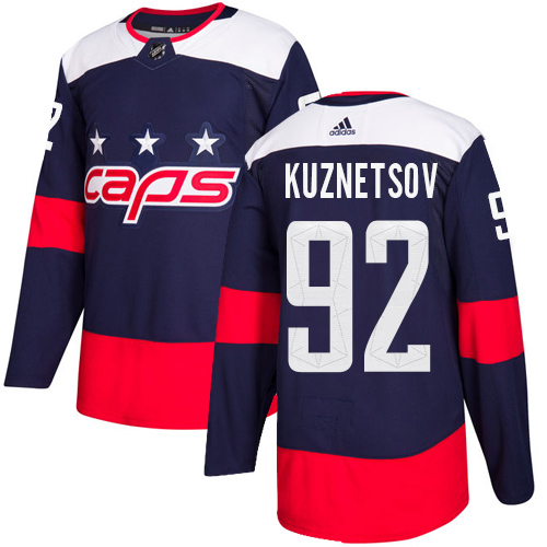 Adidas Washington Capitals #92 Evgeny Kuznetsov Navy Authentic 2018 Stadium Series Stitched Youth Jersey Youth