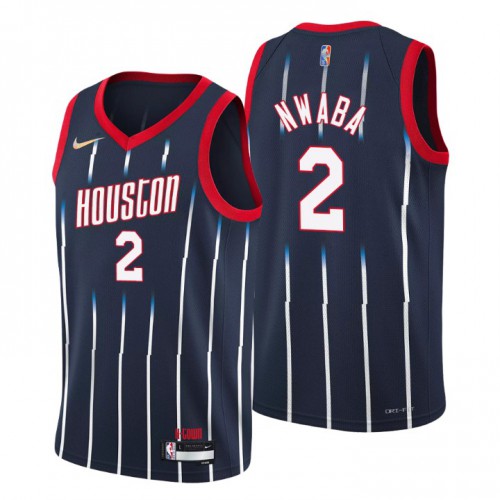 Houston Houston Rockets #2 David Nwaba Mens Navy 2021/22 Swingman Jersey - City Edition Mens