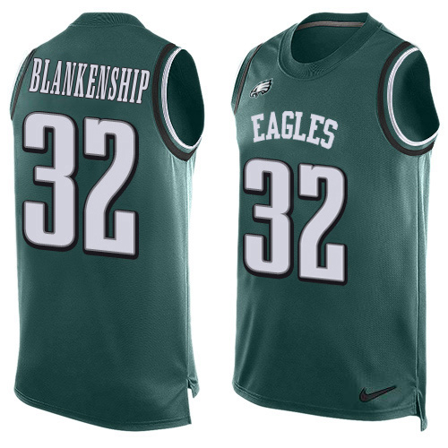 Eagles #32 Reed Blankenship Green Team Color Men's Stitched Limited Tank Top Jersey