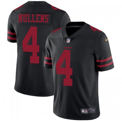 San Francisco 49ers #4 Nick Mullens Black Alternate Men's Stitched Vapor Untouchable Limited Jersey Men's