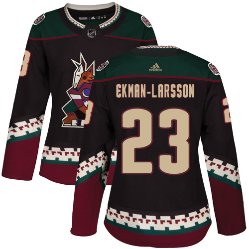 Adidas Arizona Coyotes #23 Oliver Ekman-Larsson Black Alternate Authentic Women's Stitched Jersey Womens