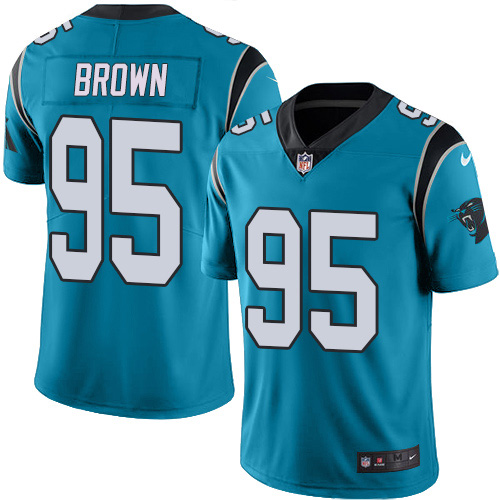 Carolina Panthers #95 Derrick Brown Blue Alternate Youth Stitched Vapor Untouchable Limited Jersey Youth
