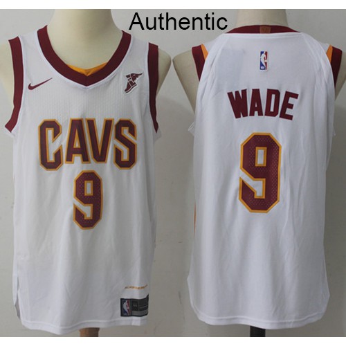 Cleveland Cavaliers #9 Dwyane Wade White Authentic Association Edition Jersey Mens