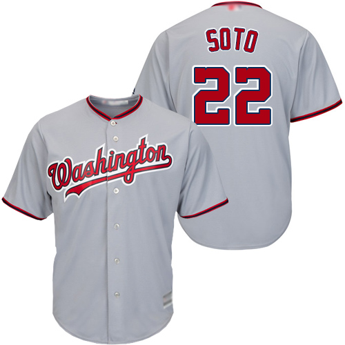Washington Nationals #22 Juan Soto Grey Cool Base Stitched Youth Jersey Youth