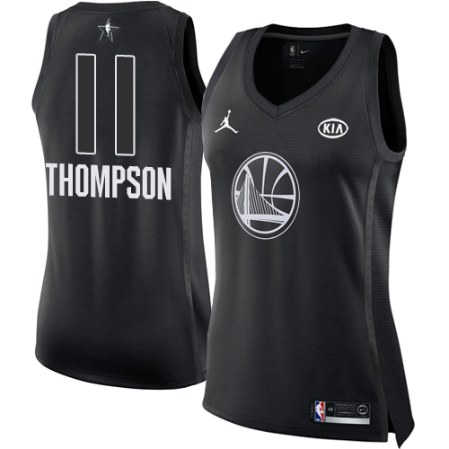 Golden State Warriors #11 Klay Thompson Black Womens Jordan Swingman 2018 All-Star Game Jersey Womens