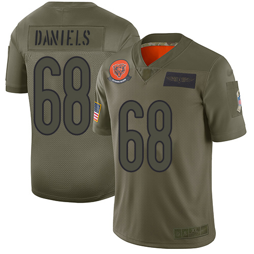 Chicago Bears #68 James Daniels Camo Men's Stitched Limited 2019 Salute To Service Jersey Men's