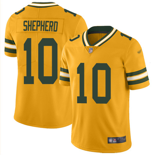 Green Bay Packers #10 Darrius Shepherd Gold Youth Stitched Limited Inverted Legend Jersey Youth
