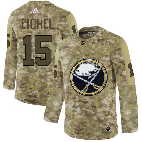 Adidas Buffalo Sabres #15 Jack Eichel Camo Authentic Stitched Jersey Men's