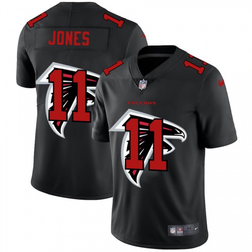 Atlanta Atlanta Falcons #11 Julio Jones Men's Team Logo Dual Overlap Limited Jersey Black Men's