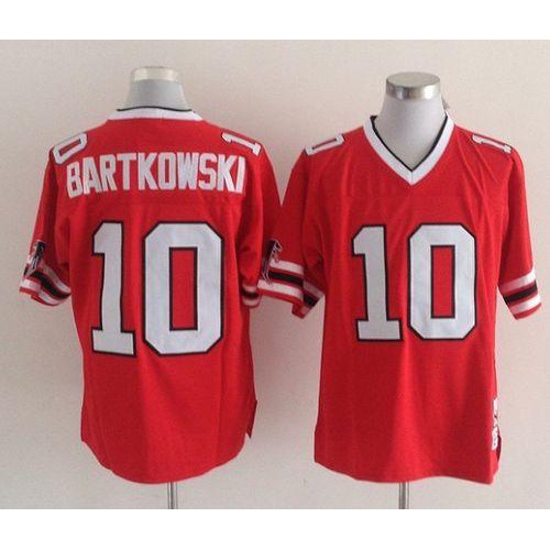 Mitchell And Ness Atlanta Falcons #10 Steve Bartkowski Red Throwback Stitched Jersey Men's
