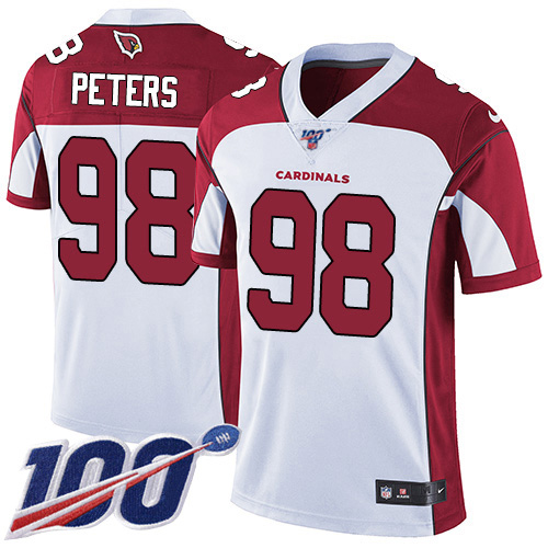 Arizona Cardinals #98 Corey Peters White Men's Stitched 100th Season Vapor Limited Jersey Men's