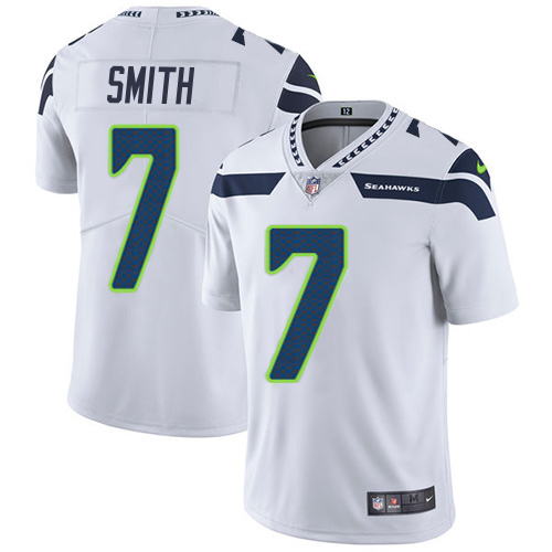 Seahawks #7 Geno Smith White Men's Stitched Vapor Untouchable Limited Jersey
