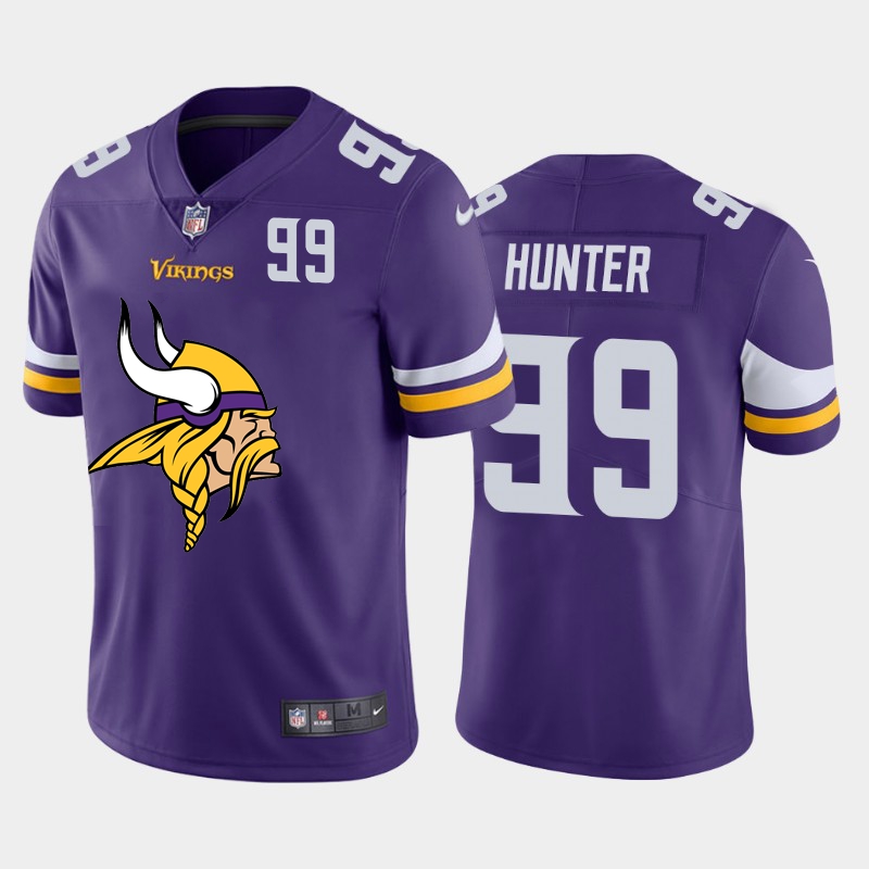 Minnesota Vikings #99 Danielle Hunter Purple Men's Big Team Logo Player Vapor Limited Jersey
