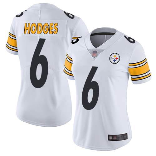 Pittsburgh Steelers #6 Devlin Hodges White Women's Stitched Vapor Untouchable Limited Jersey Womens