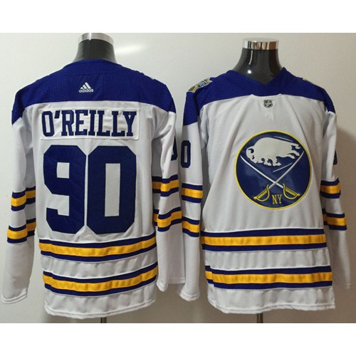 Adidas Buffalo Sabres #90 Ryan O'Reilly White Road Authentic Stitched Jersey Men's