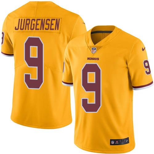 Washington Commanders #9 Sonny Jurgensen Gold Men's Stitched Limited Rush Jersey Men's