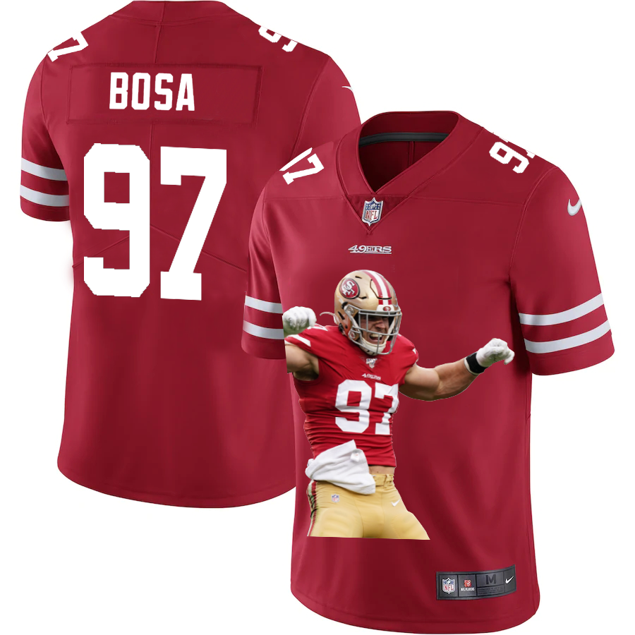 San Francisco 49ers #97 Nick Bosa Team Hero 3 Vapor Limited Jersey Red