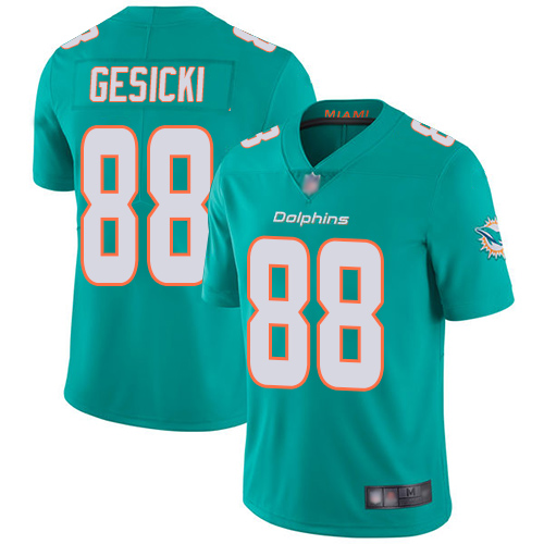 Dolphins #88 Mike Gesicki Aqua Green Team Color Youth Stitched Vapor Untouchable Limited Jersey