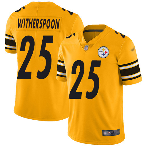 Steelers #25 Ahkello Witherspoon Gold Youth Stitched Limited Inverted Legend Jersey