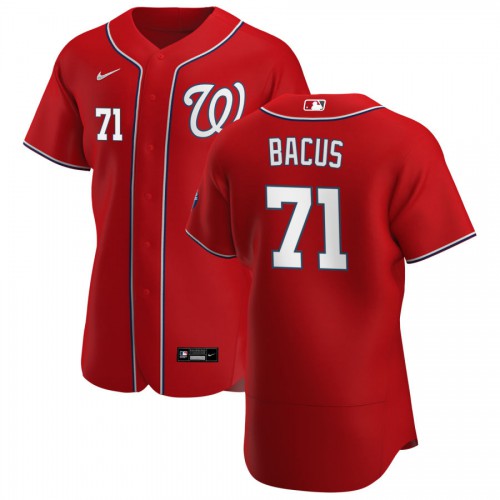 Washington Washington Nationals #71 Dakota Bacus Men's Red Alternate 2020 Authentic Player Jersey Men's