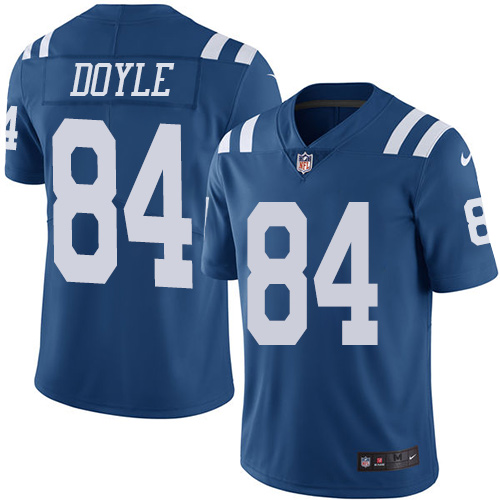 Indianapolis Colts #84 Jack Doyle Royal Blue Men's Stitched Limited Rush Jersey Men's