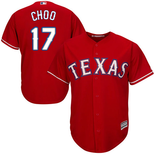 Texas Rangers #17 Shin-Soo Choo Red Cool Base Stitched Youth Jersey Youth