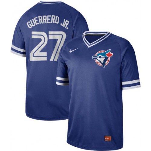 Toronto Blue Jays #27 Vladimir Guerrero Jr. Royal Authentic Cooperstown Collection Stitched Jersey Men's